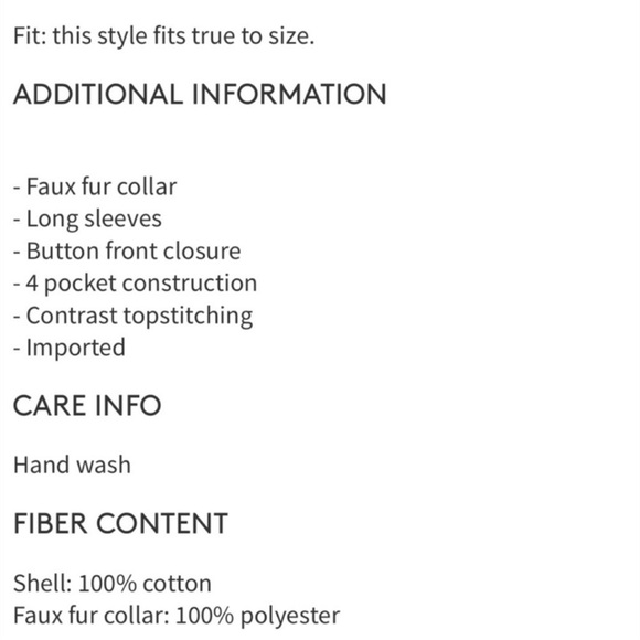 We Wore What Denim Coat Faux Fur Collar Sz Large NWT - Picture 7 of 7